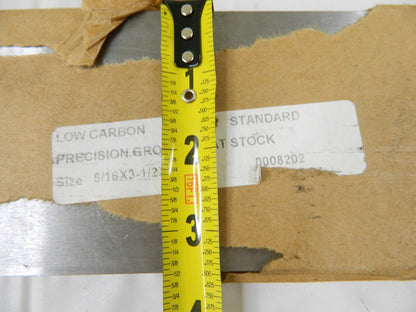Precision Low Carbon Steel Flat Stock 24-1/2" x 3-1/2" x 5/16", A
