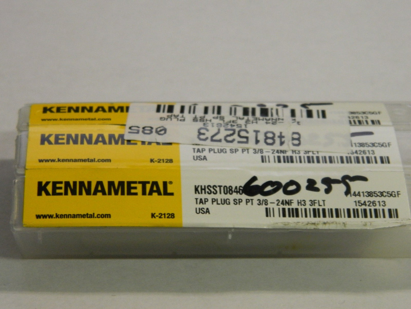 Kennametal Spiral Point Tap 3/8-24 UNF 3FL H3 HSS QTY  3    1542613
