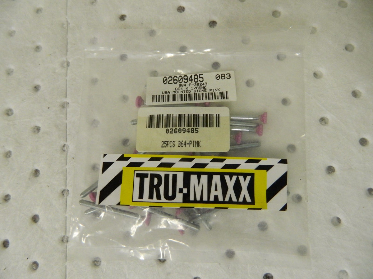 Tru-Maxx Aluminum Oxide Mounted Point 1/4 x 1/16" Diam x Thick B64 25Pk 89678403
