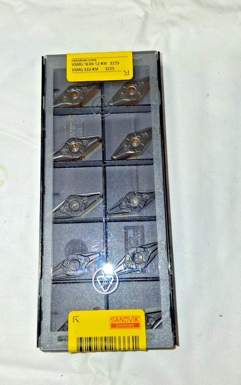 Sandvik Coromant Carbide Turning Inserts VNMG 16 04 12-KM 3225 Qty 10 6868549