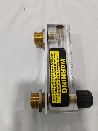 KING 1/4" F Port Block Style, Panel Mount Flowmeter 75301112C-07