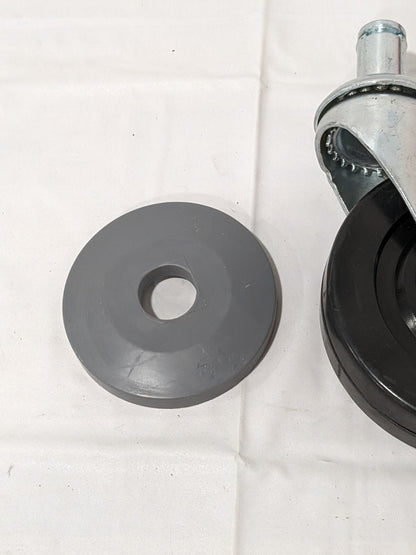 Caster: Hard Rubber Swivel w/Brake & Bumper 5" Diam x 1-1/4" Wide CA5SBR-RB