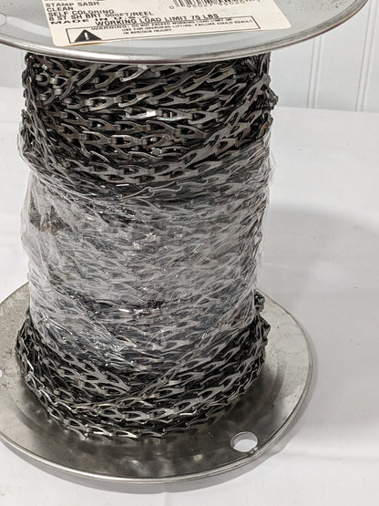 0.035" Diam Steel Sash Chain, #8, 75 Lb Load Limit Approx. 13 LBS 55020