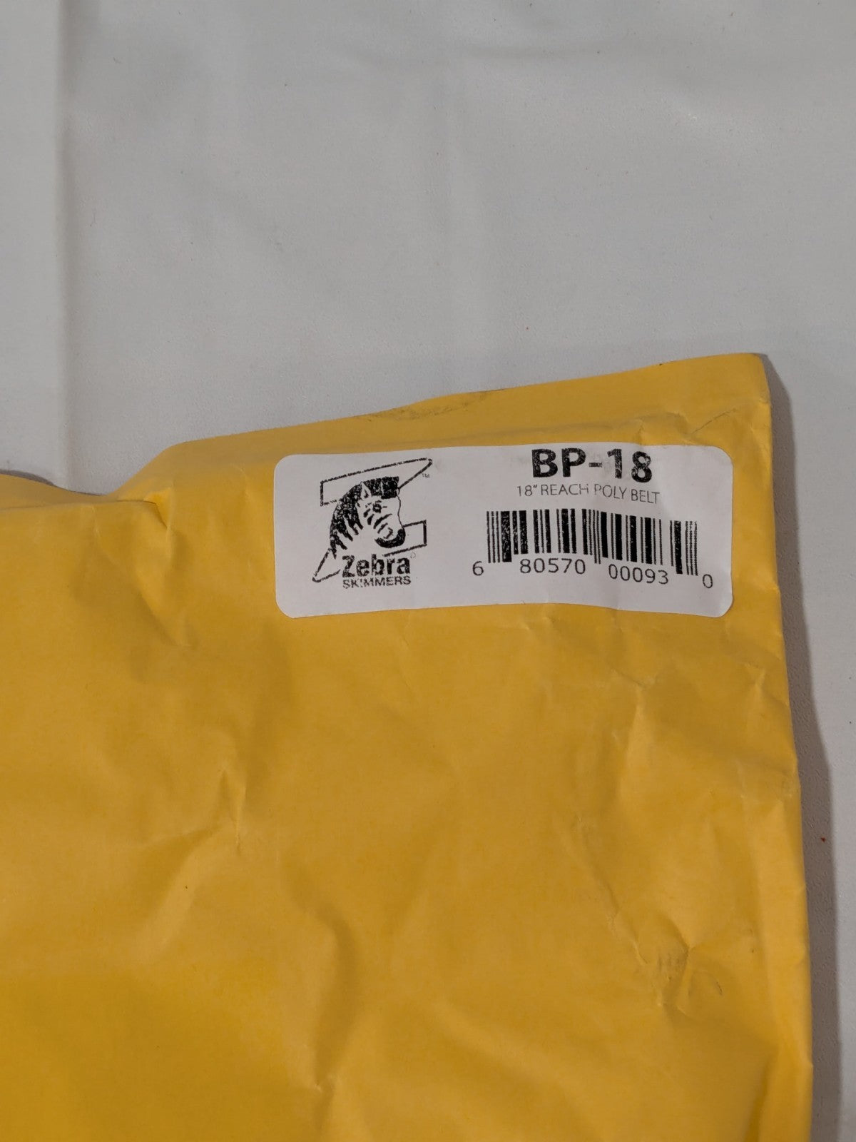 ZEBRA SKIMMERS Oil Skimmer Belt: 18" Max Reach BP-18