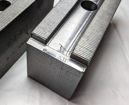 H & R MANUFACTURING Lathe Chuck Soft Jaws  5-1/4" OAL  Serrated Steel  HR112-2.5