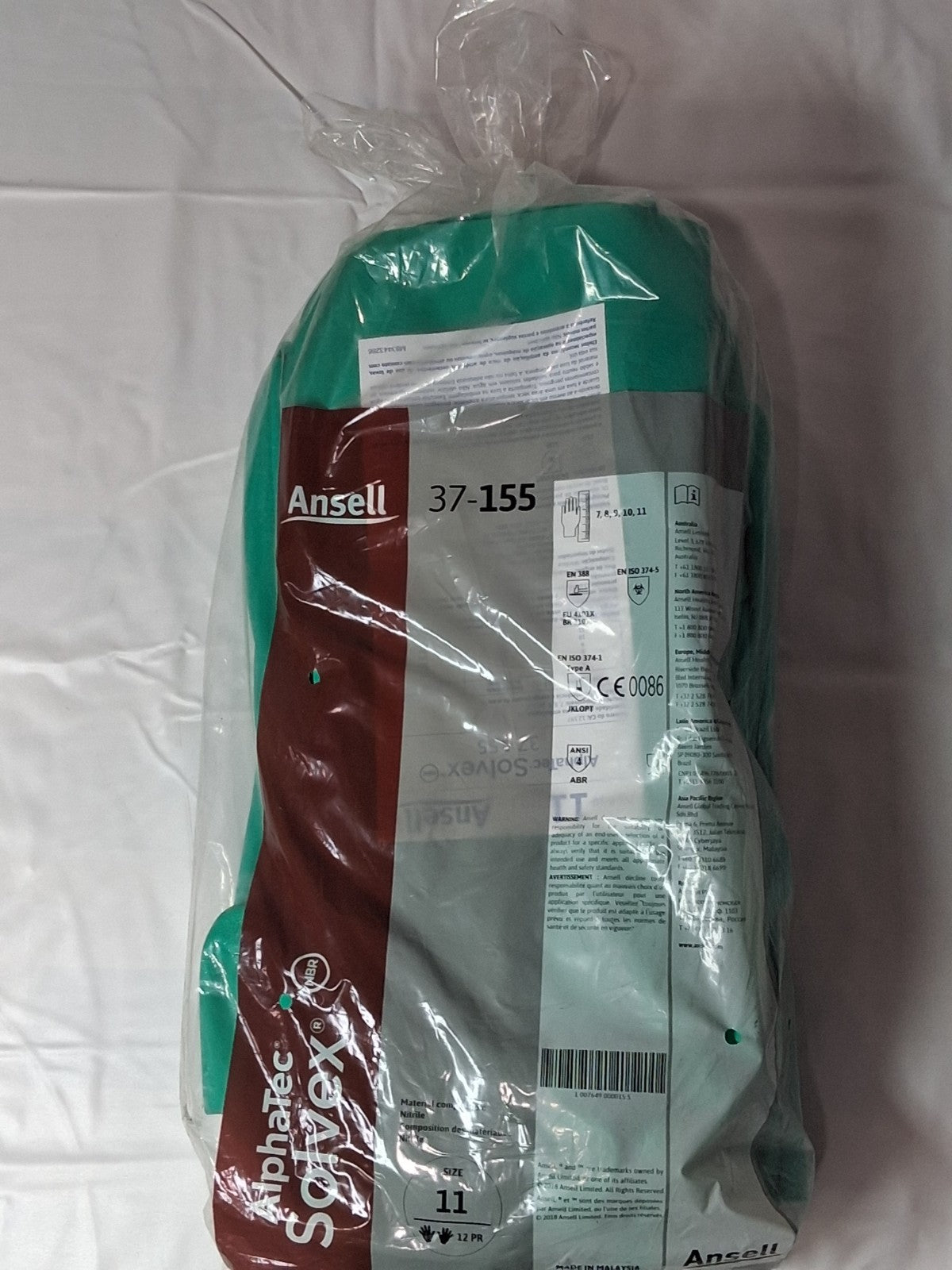 Ansell Nitrile Gloves AlphaTec Solvex Size 11 QTY96 37-155