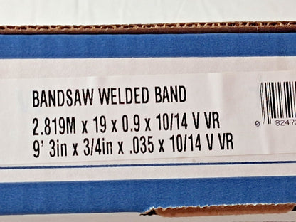 Irwin Blades Welded Bandsaw Blade 9ft 3" L x 3/4" W x 10 to 14 TPI 88588IBB92820