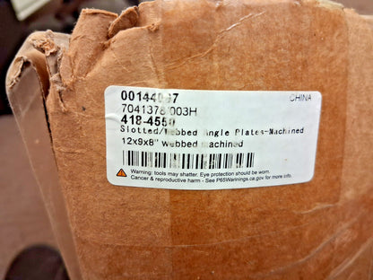 Professional Cast Iron Partially Machined Angle Plate 12" Wide 9" High 418-4550