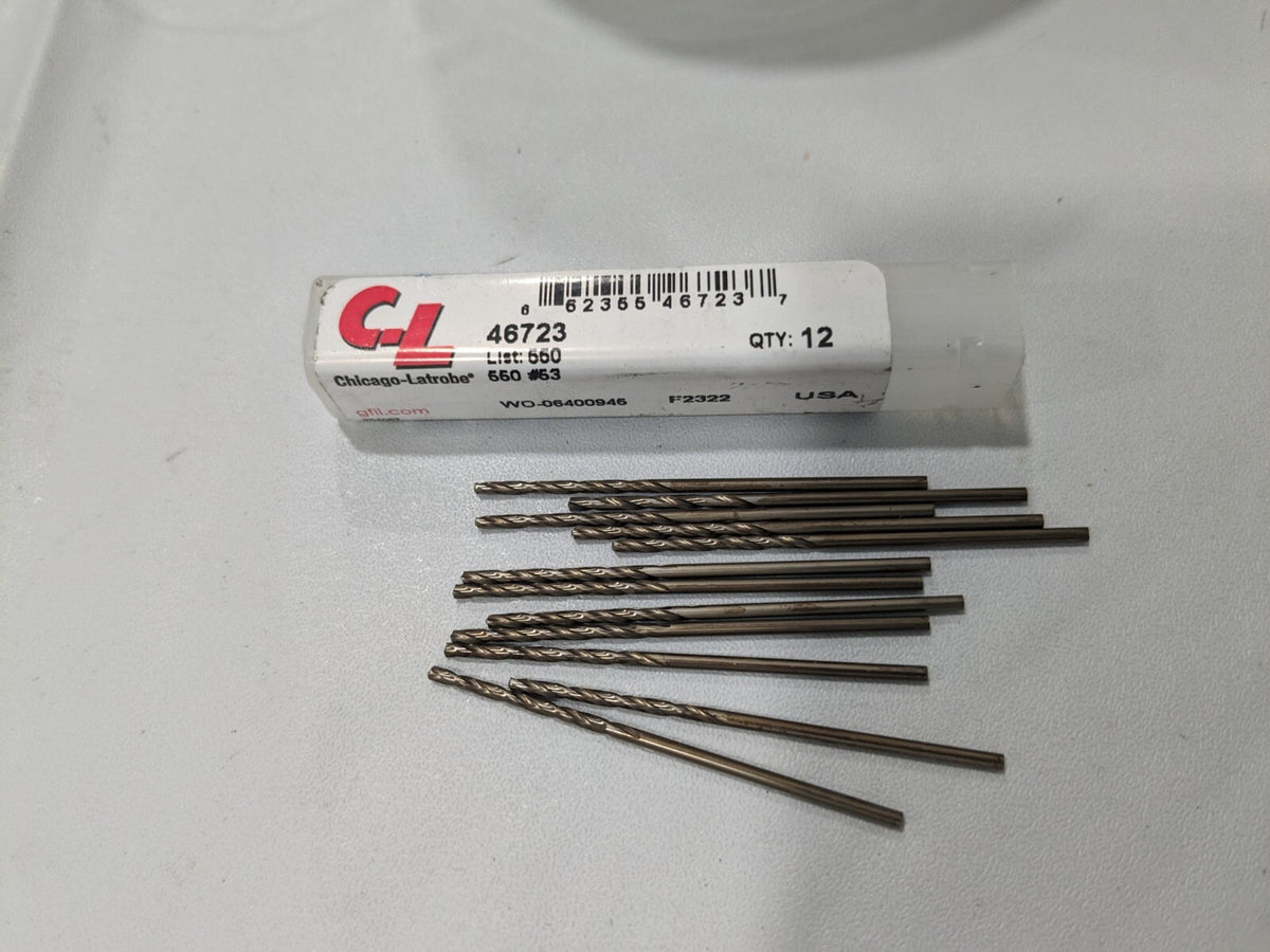 ptd 12pc Jobber Length Drill Bit: #53 cobalt 5997745