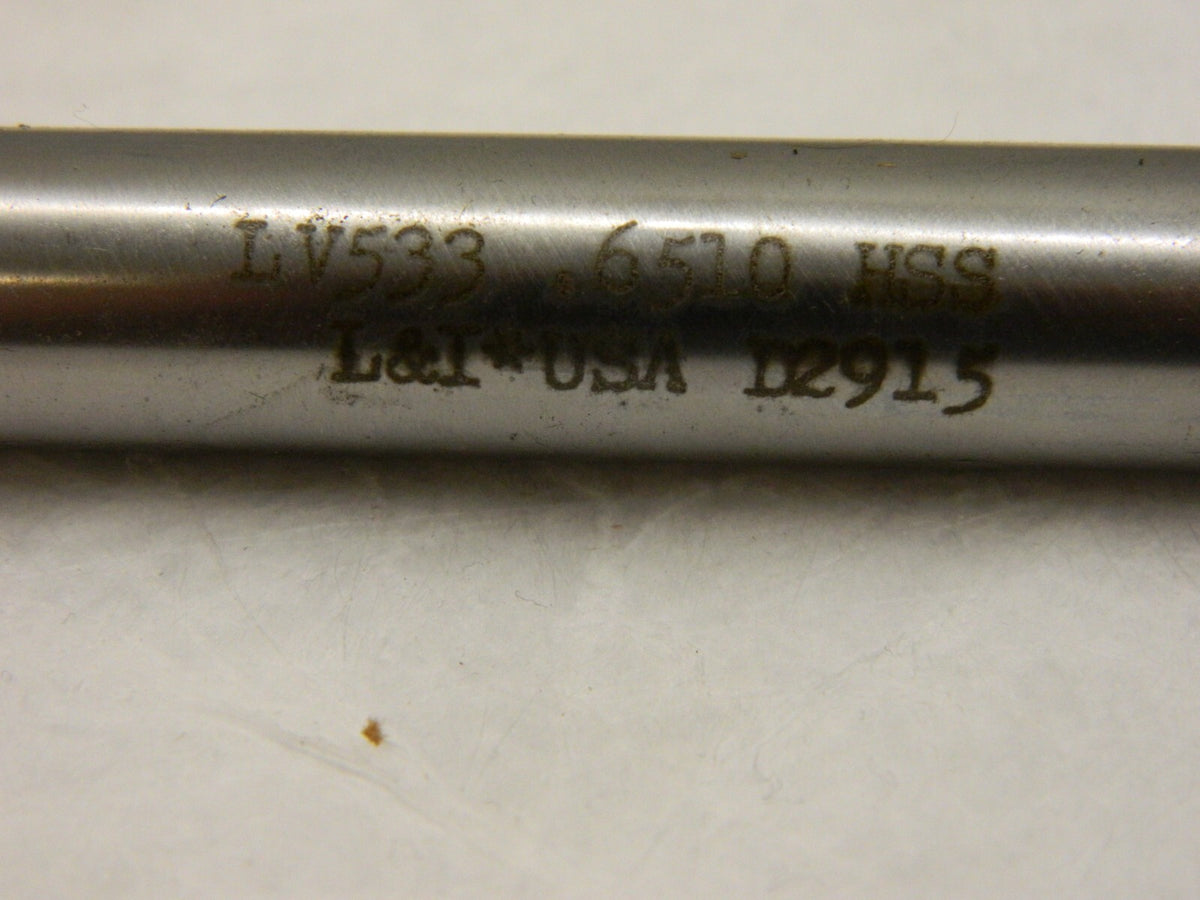 HERTEL Chucking Reamer 0.651 Dia, 9 OAL, 2-1/4 Flute Length 72036510