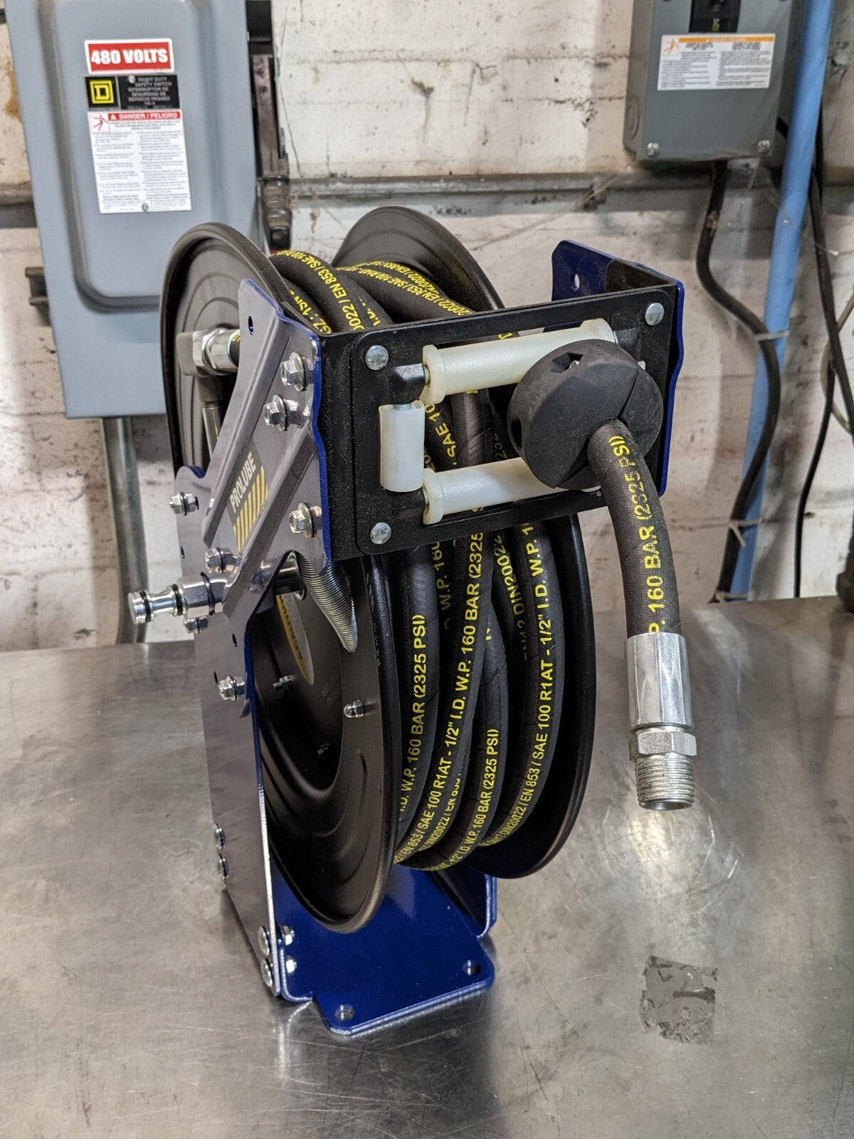 Pro Lube Spring Retractable Hose Reel 50 Ft. x 1/2 In. 2000 PSI Max.