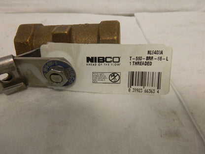 NIBCO 1" Pipe Reduced Port Bronze Standard Ball Valve NL9403A
