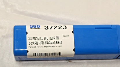 SGS Carbide Corner Radius End Mill TM Coated 3/4"X3/4"X1-5/8" LOCX4" 5FL 37223