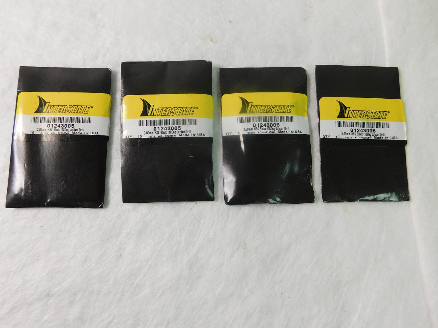 Lot of 40 Interstate Jobber Drill 3mm 118º Point Angle HSS Oxide Coated 01243005