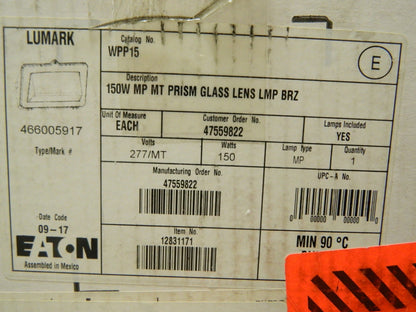Cooper Lighting Lumark Wal-Pak 150 Watt Dark Bronze 120-277 WPP15