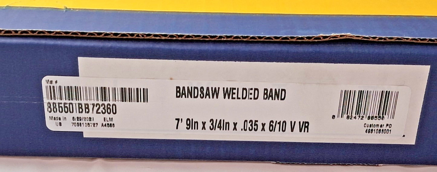Irwin Bi-Metal Welded Bandsaw Blade 7' 9L x 3/4"W x 5 to 8 TPI 88550IBB723