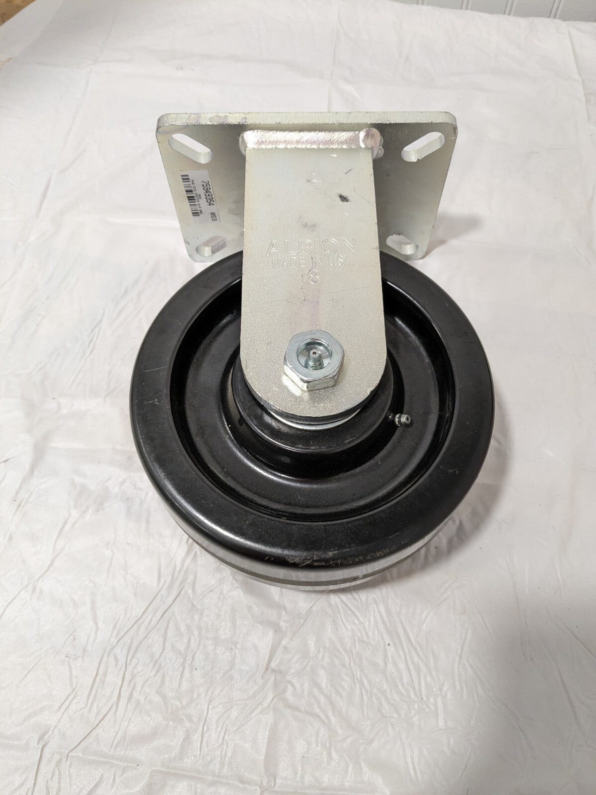 ALBION Rigid Top Plate Caster: Phenolic, 8" Wheel Dia, 3" Width Qty 2