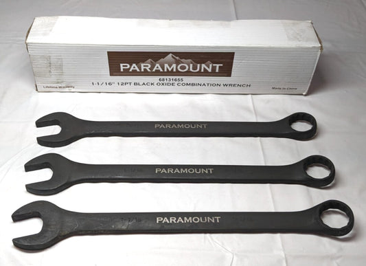 Paramount 1-1/16" Combination Wrench 12 Point Black Oxide  *QTY 3*  022-1-116-BF