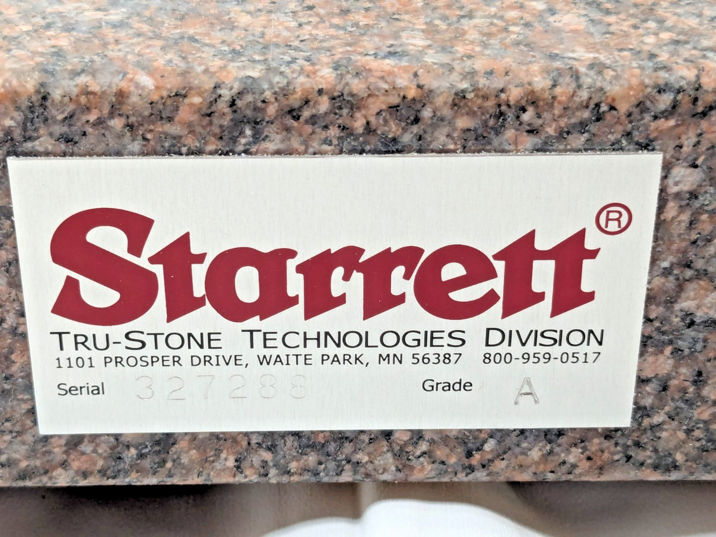 Starrett Granite Comparator Stand 8" x 12" x 2" W/O Indicator 566