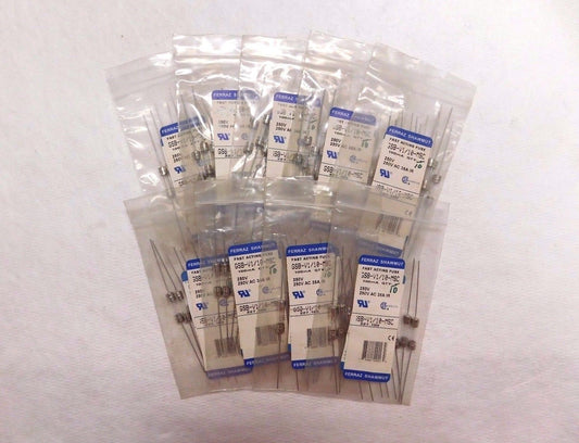 Ferraz Shawmut Fast Acting Mini Glass Fuse 250V 0.10A 10pk #GSB-V1/10