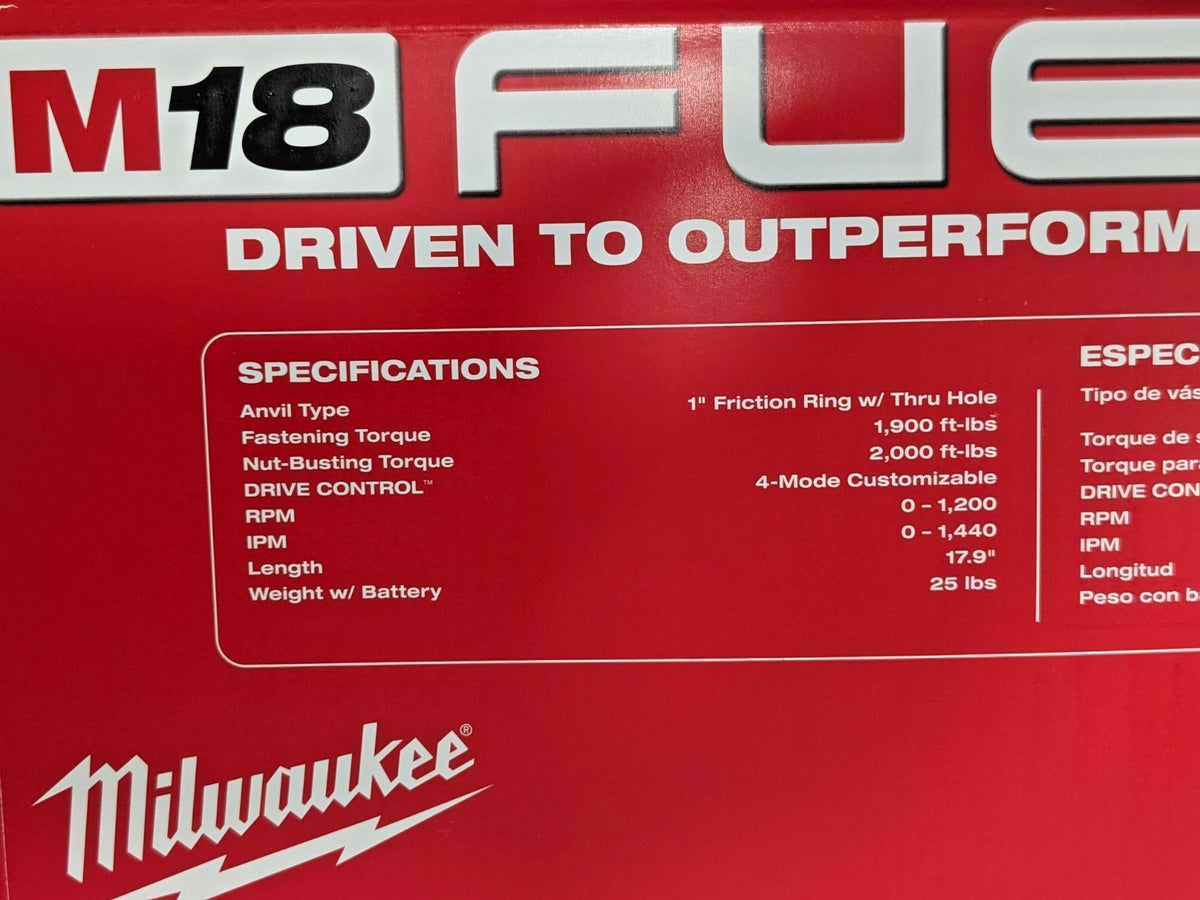 Milwaukee M18 FUEL ONE-KEY 1" D-Handle High-Torque Impact Wrench Kit 2868-22HD