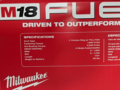 Milwaukee M18 FUEL ONE-KEY 1" D-Handle High-Torque Impact Wrench Kit 2868-22HD