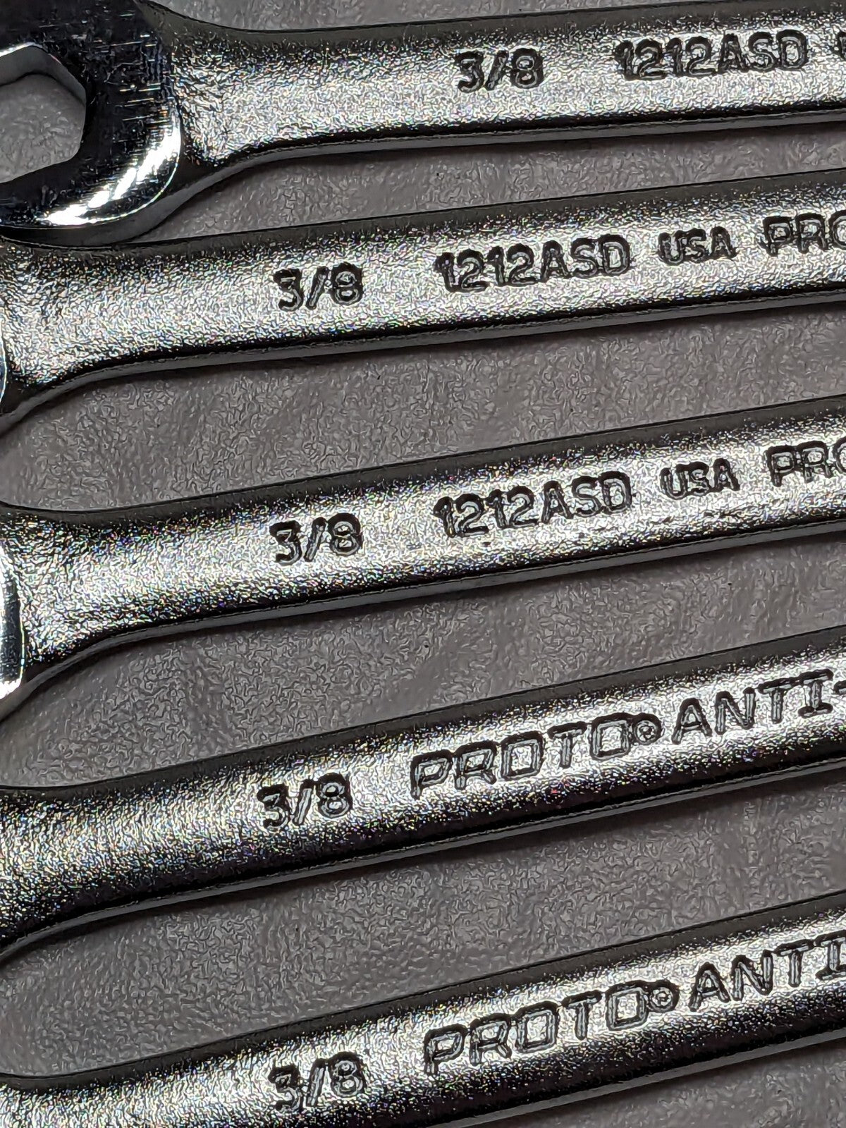 PROTO 3/8" Combination Wrench 7-23/32'' OAL, Steel, Satin Finish