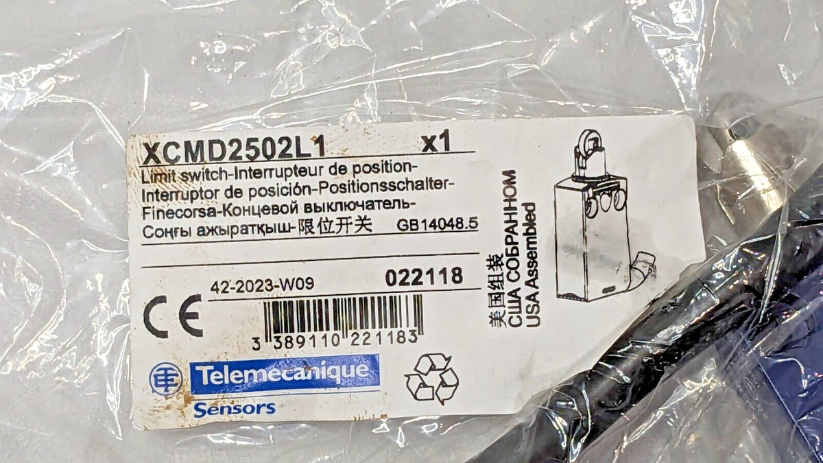 Telemecanique Sensors Limit Switch Metal Roller 11.6mm NO + NC 6A XCMD2502L1