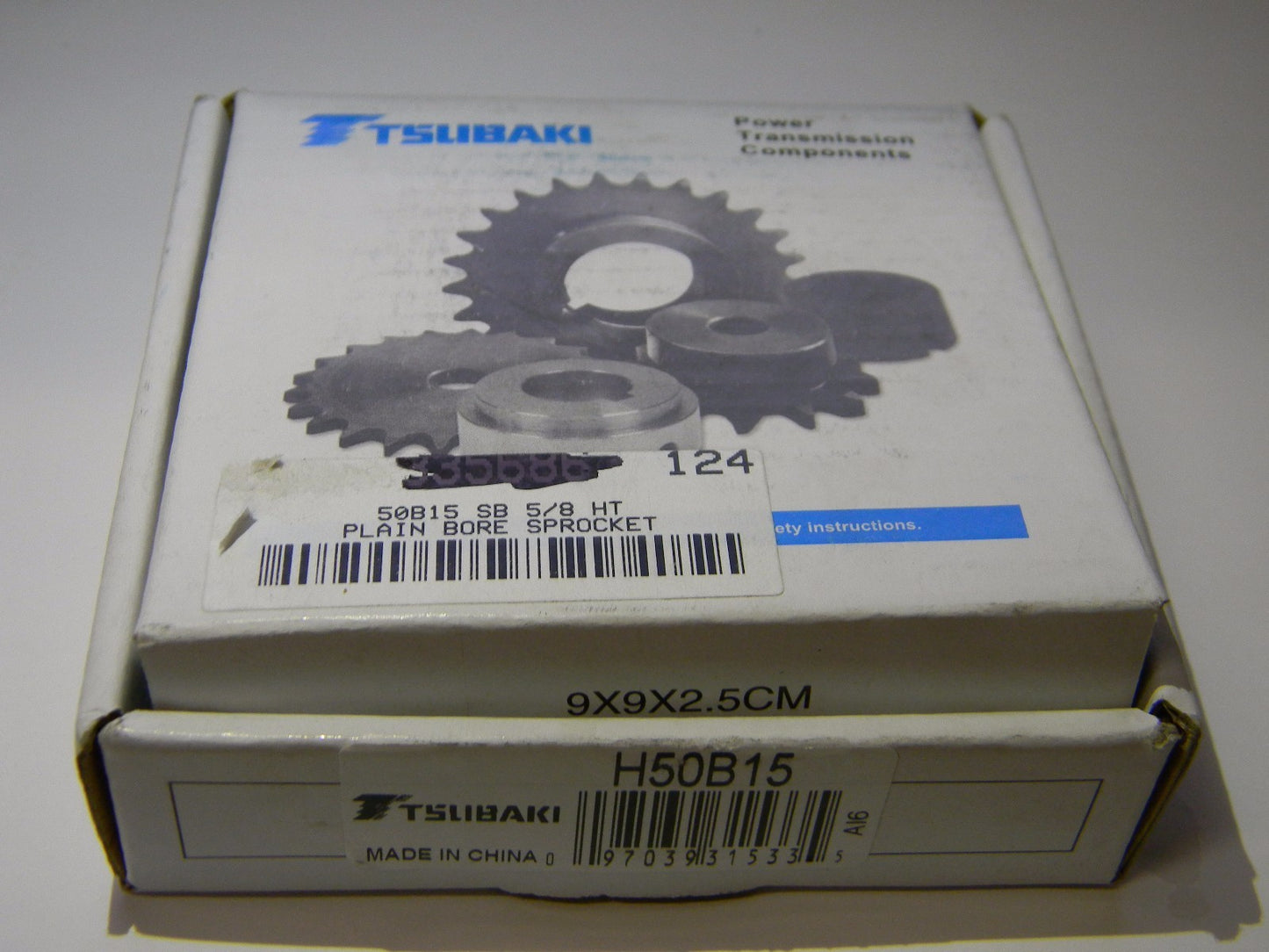 Tsubaki Plain Bore Sprocket 5/8" 15 Tooth Chain Size 50  H50B15