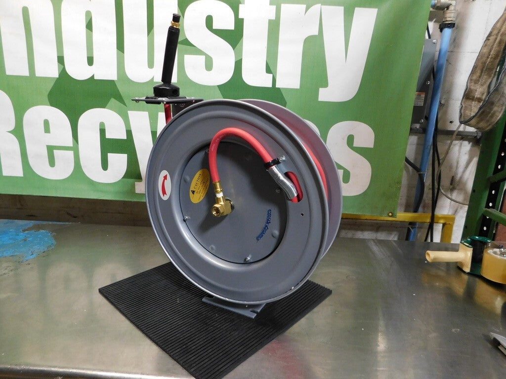 PRO-SOURCE Hose Reel with Hose: 3/8"IDx75' Spring Retractable 2810037510PRO