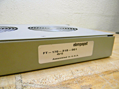 Ebmpapst Fan Tray 318CFM 115V 56dB 17.12"L x 8.31"W x 1.70"H FT-170-318-001
