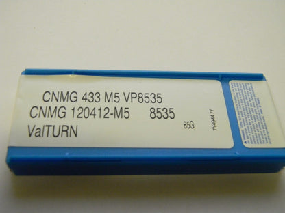 Valenite CNMG433 CNMG120412-M5 VP8535 Carbide Inserts Qty. 10