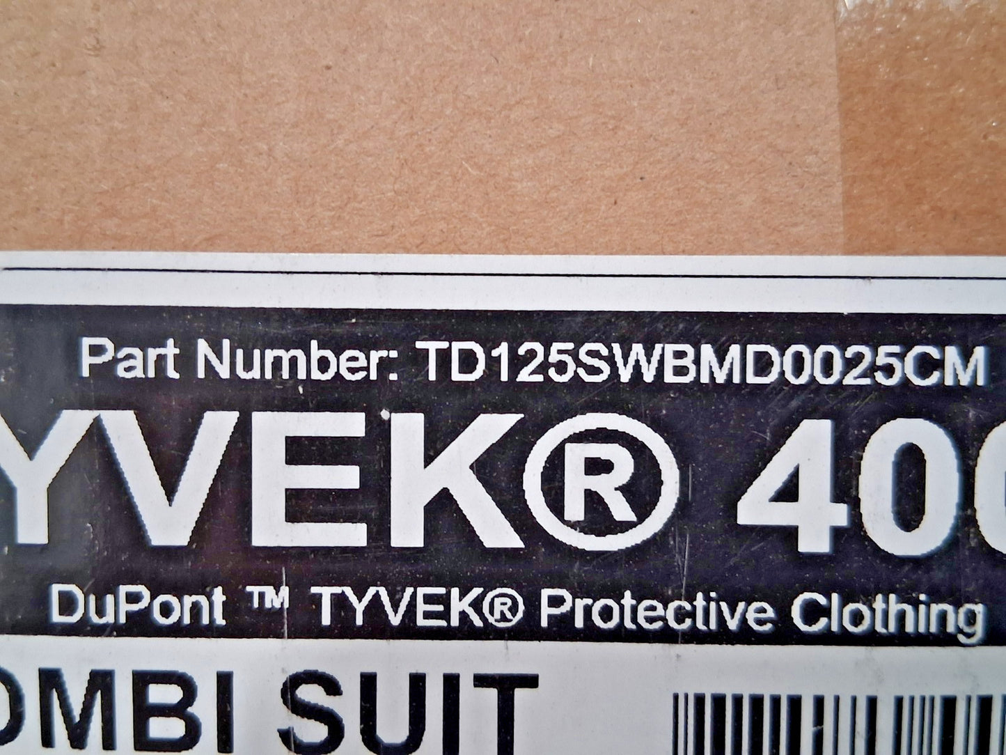 Dupont Abrasion Protection Disposable Coveralls QTY25 Size M TD125SWBMD0025CM