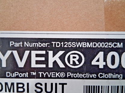 Dupont Abrasion Protection Disposable Coveralls QTY25 Size M TD125SWBMD0025CM