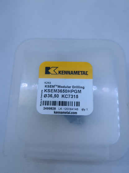 KENNAMETAL Replaceable Drill Tip: KSEM3650HPGM KC7315 2499828
