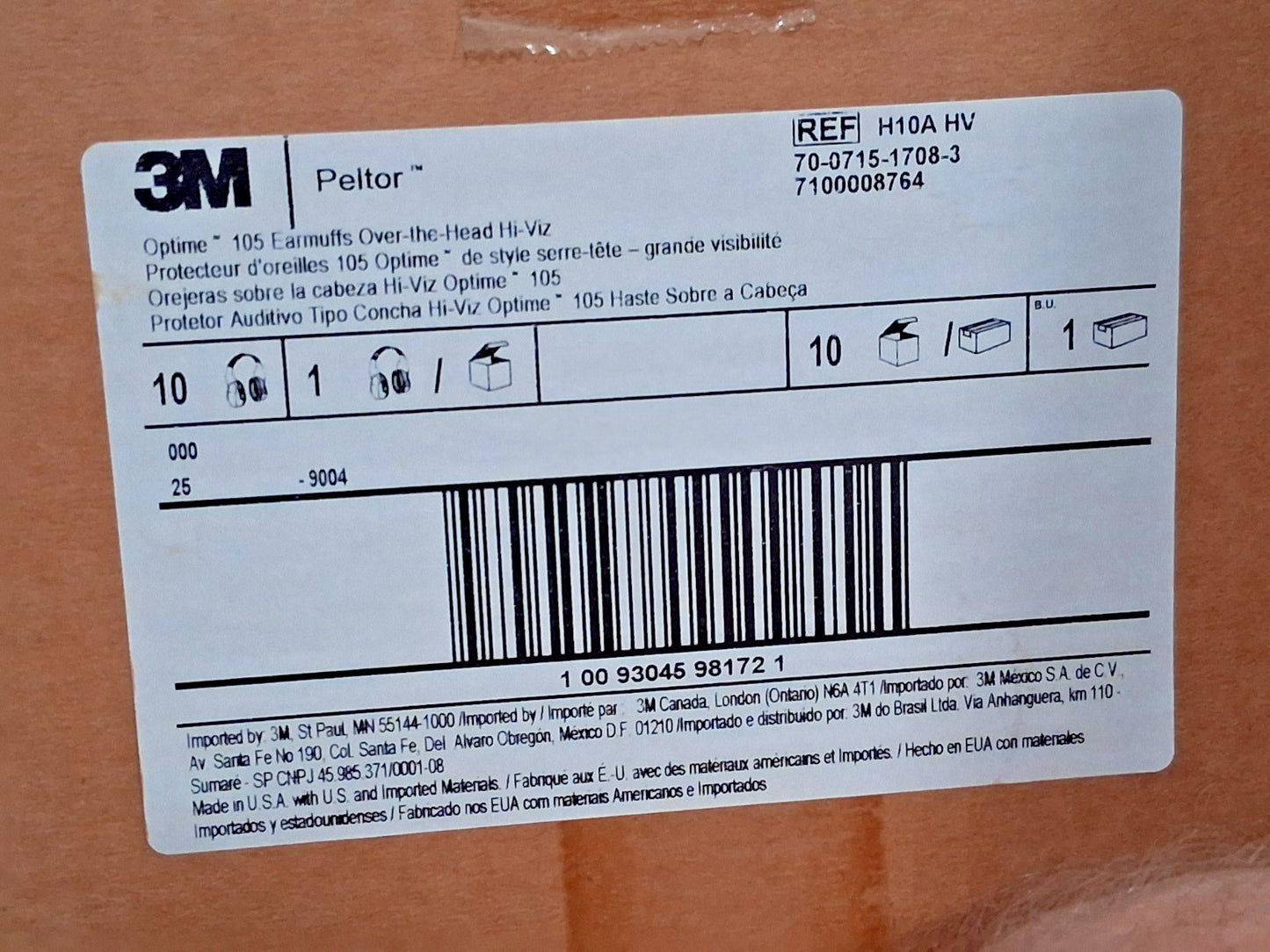 3M Overhead Listen-Only Earmuffs 30dB 7100008764