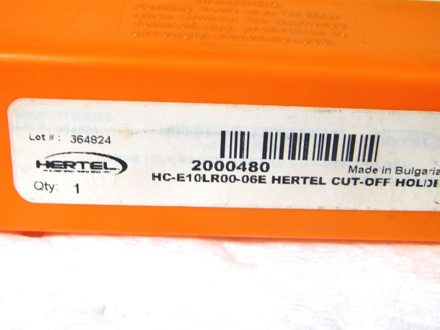 Hertel Indexible Cutoff Toolholder 0.27 Max DOC 3/8 Shank Dia 6 OAL 2000480