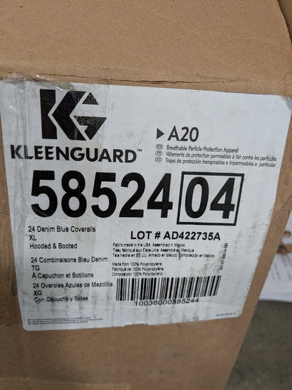 KLEENGUARD Coveralls: Particle Protection Protection Sz XL Qty 24 58524