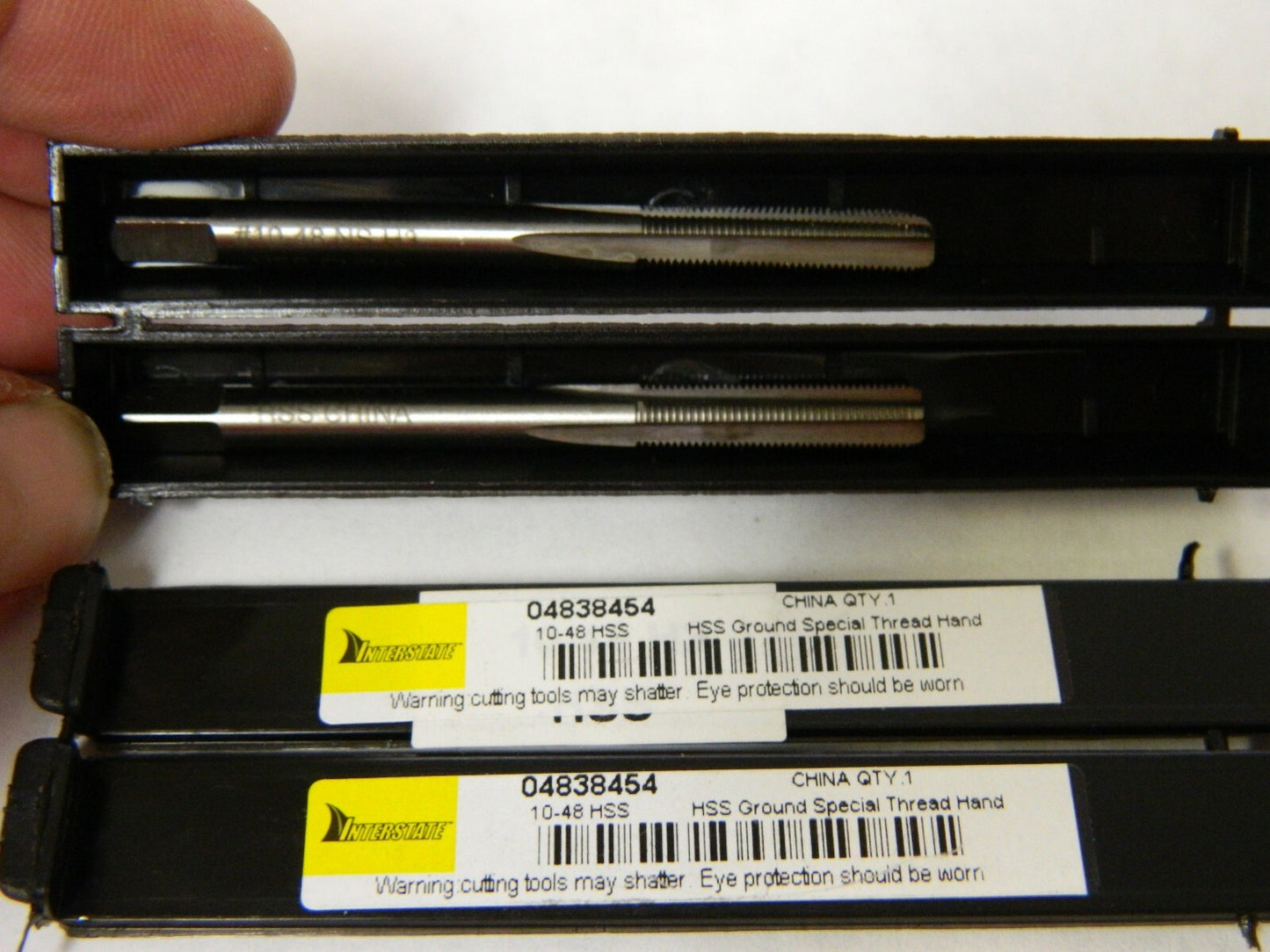 Interstate #10-48 UNS H2 4-FL Straight Flute Standard Hand Tap QTY 2 04838454