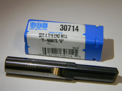 SGS Tools 7/16" x 7/16" x 1" x 2-3/4" Straight Flute End Mil