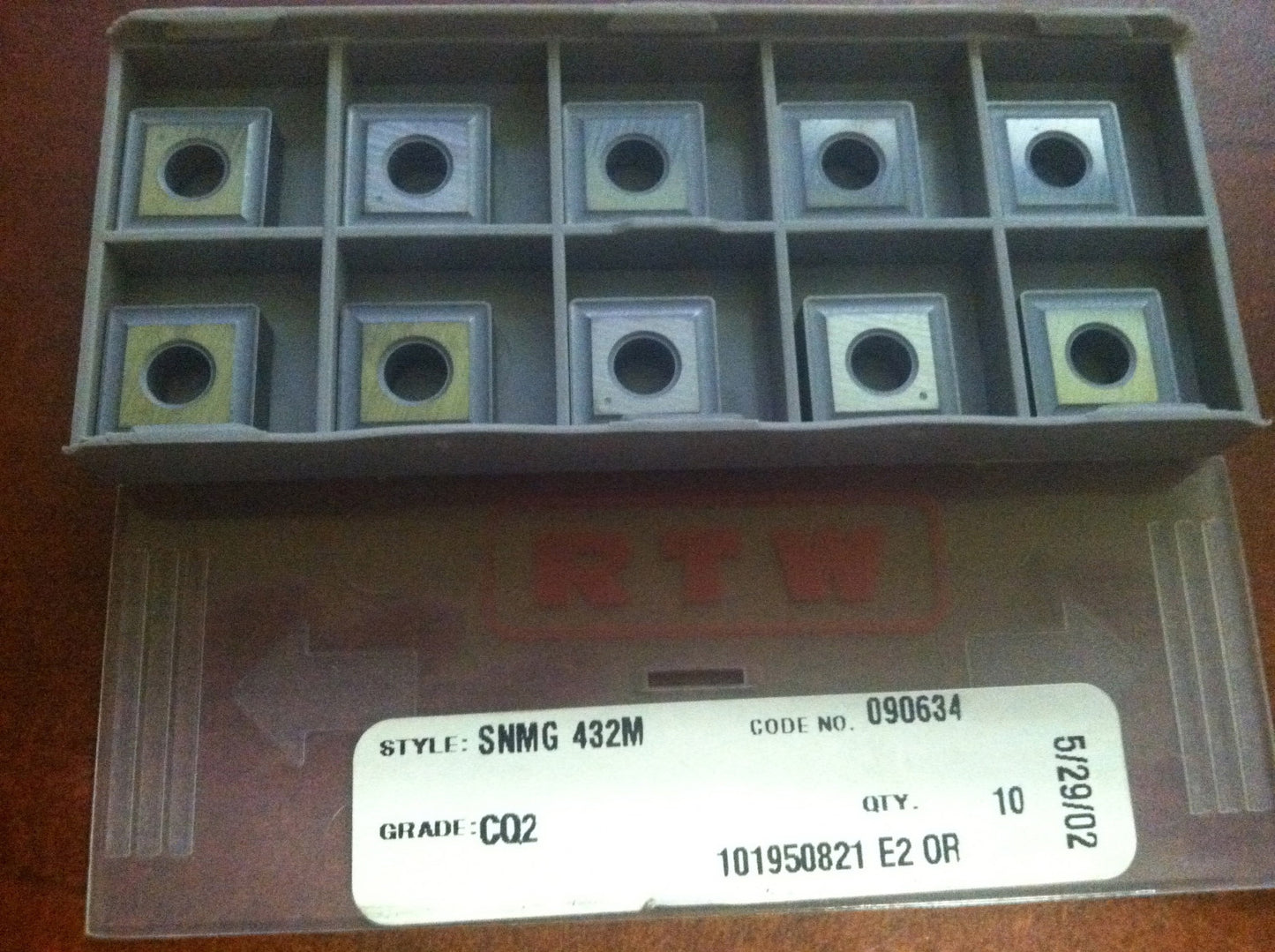 RTW SNMG 432M CQ2 Carbide Turning Inserts - Lot of 10