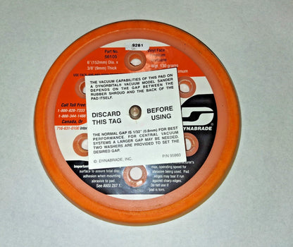 Dynabrade Disc Backing Pad 6" Dia Adhesive/PSA 56105