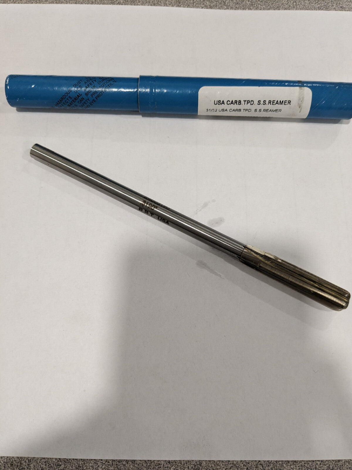 R.R.T. Chucking Reamer: 31/32" Dia, 10" OAL Straight Shank carbide 240031