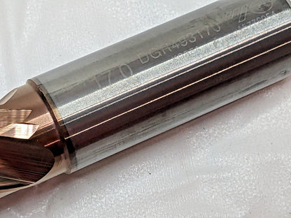 YG-1 Carbide Hi-Feed Dream Drill w/Coolant Holes 17.00mm Diam 3XD 3FL DGR493170