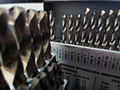Hertel Jobber Length Drill Bits, 115 Pc, 0.04" Drill Bit Sizes135 INCOMPLETE