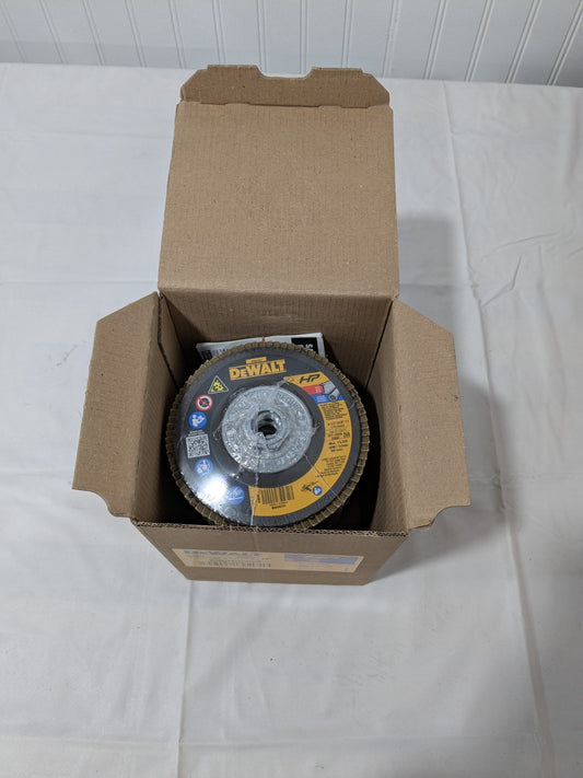 (10) DeWALT Flap Disc: 4-1/2" Dia, 60 Grit, Zirconia Alumina, Type 27 DW8357