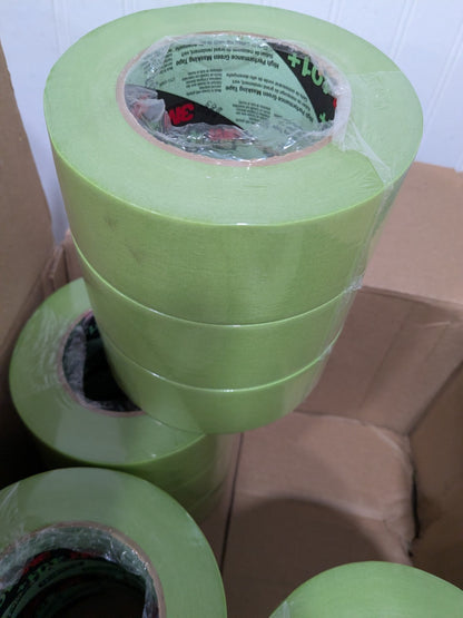 3M Masking Tape: 2" Wide, 180' Long, 6.7 mil Thick, Green 12 Rolls 7000124898