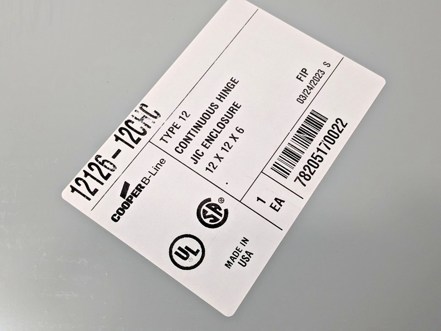 Cooper B-Line Standard Electrical Enclosure Steel NEMA 12 & 13 78205170022