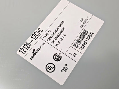 Cooper B-Line Standard Electrical Enclosure Steel NEMA 12 & 13 78205170022