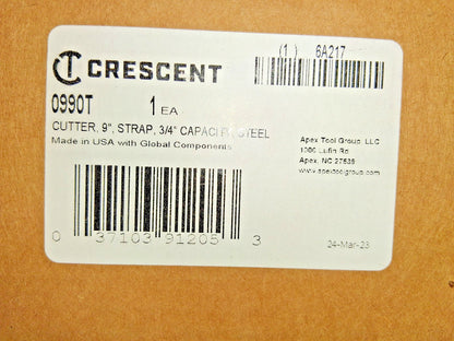 Crescent Strapping Cutters Strap Material Steel 0990T-02
